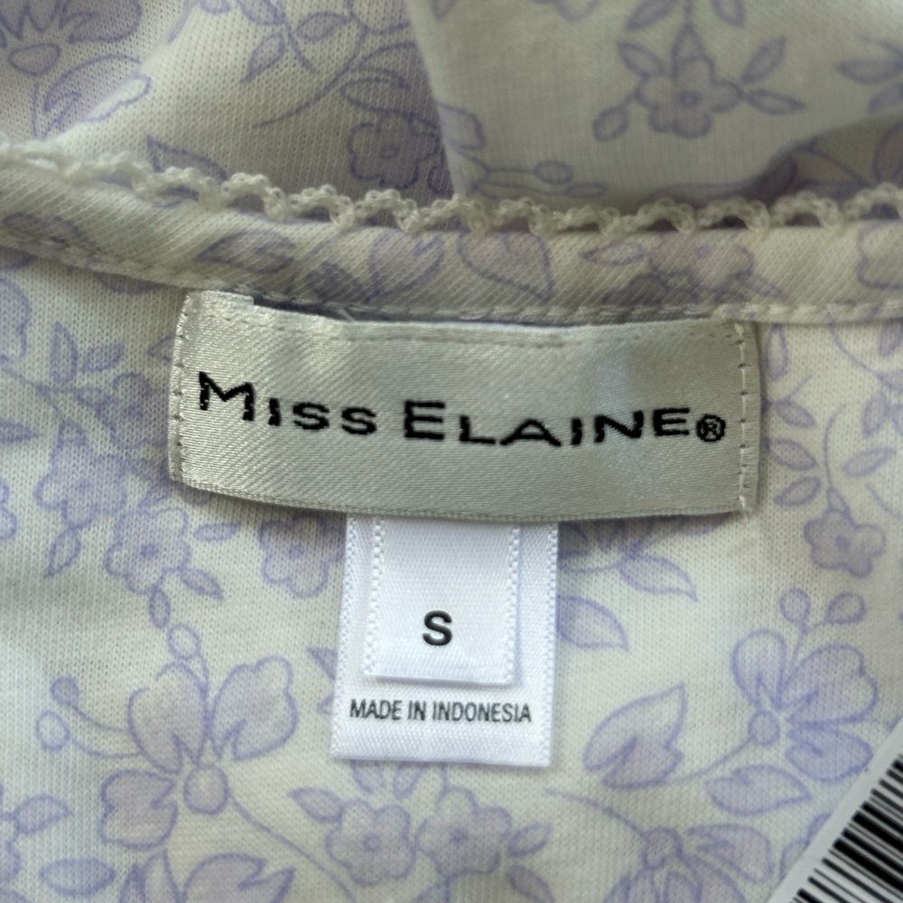 Miss Elaine Classics Nightgown Womens Small Floral Print Lace Accent Midi NWT - Picture 7 of 12